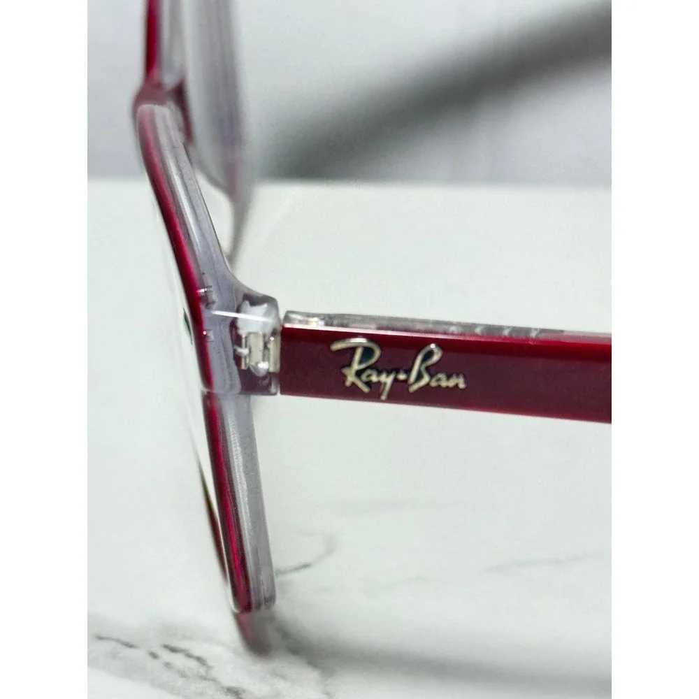 Ray-Ban RB 5285 5738 Bordeaux Red Square Eyeglasses Frames 53-19 145